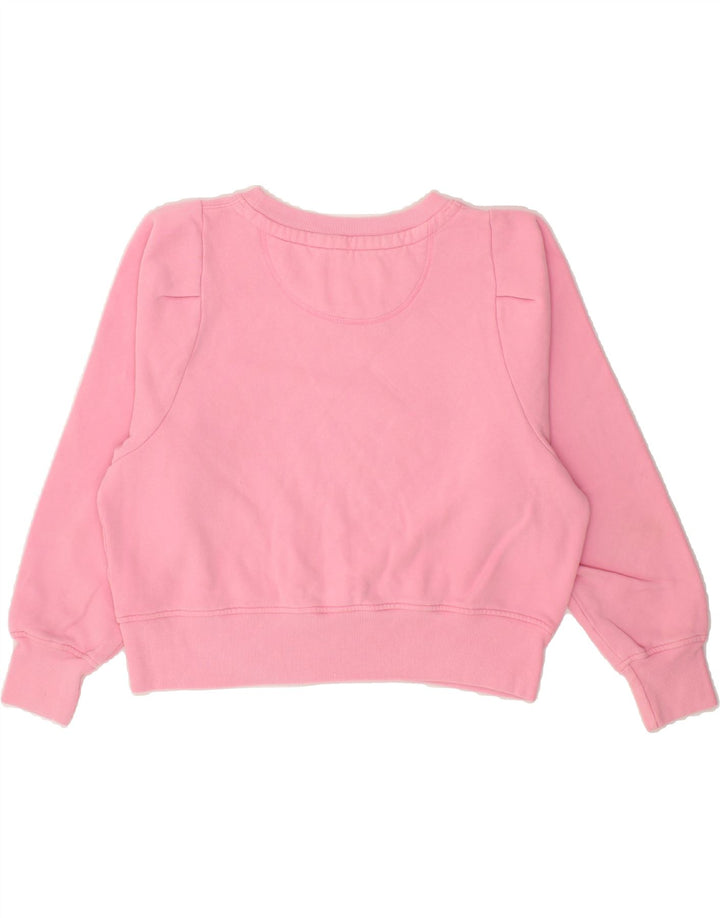 JACK WILLS Womens Oversized Sweatshirt Jumper UK 12 Medium Pink Cotton Vintage Jack Wills and Second-Hand Jack Wills from Messina Hembry 