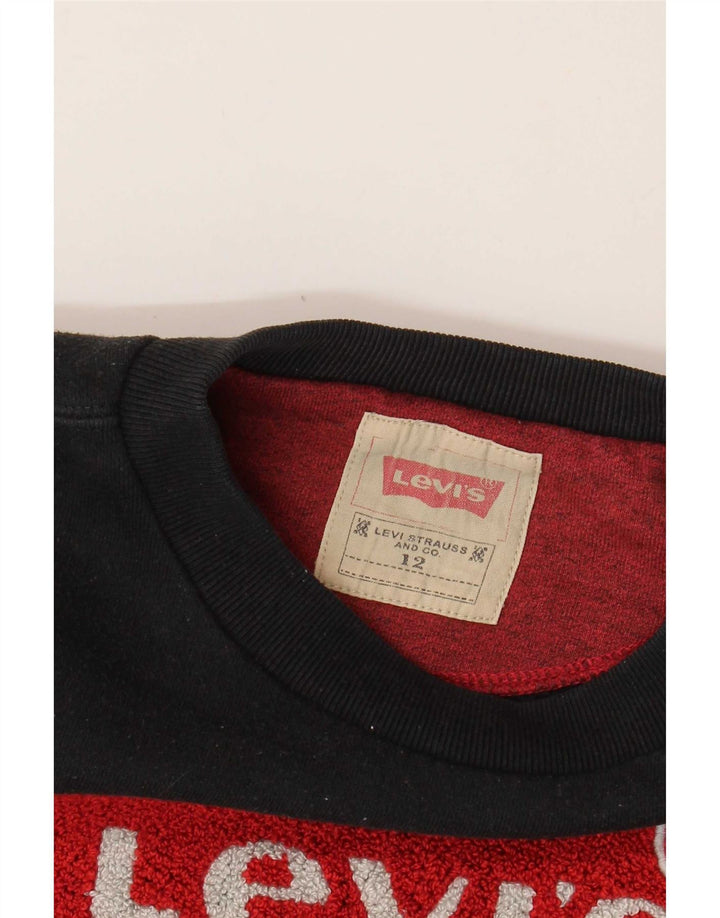 Levi's Boys Grafisk Sweatshirt Jumper 11-12 år Sort Bomuld