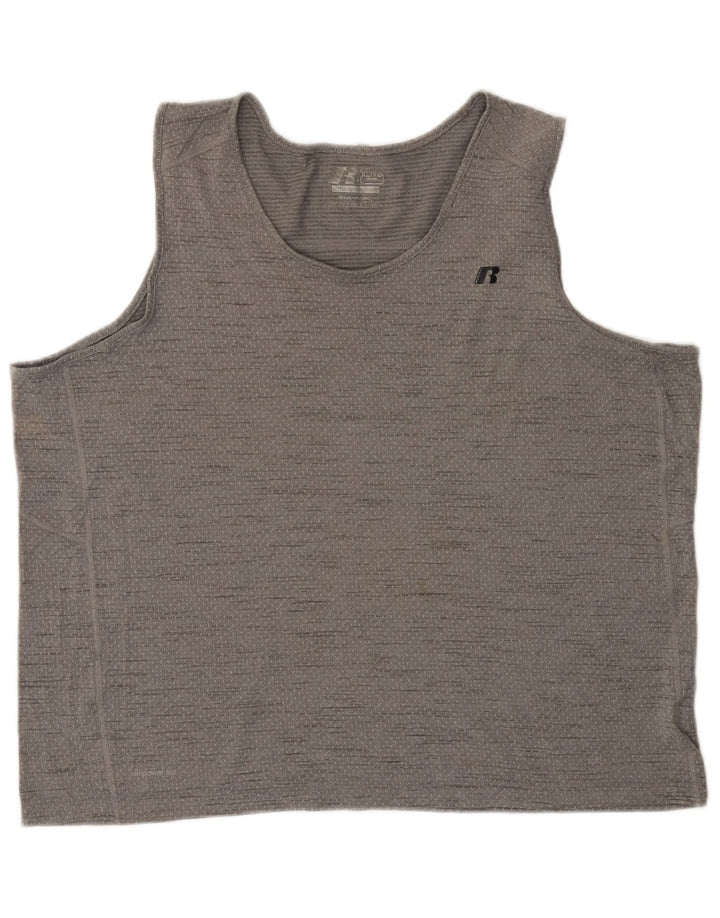 RUSSELL ATHLETIC Herre Dri-Power Vest Top UK 46/48 XL Grå Flecked