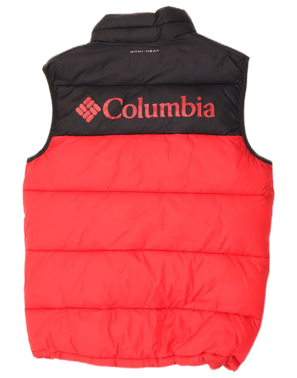 Columbia Mens Omni-Shield Grafisk polstret Gilet UK 38 Medium Red Colourblock