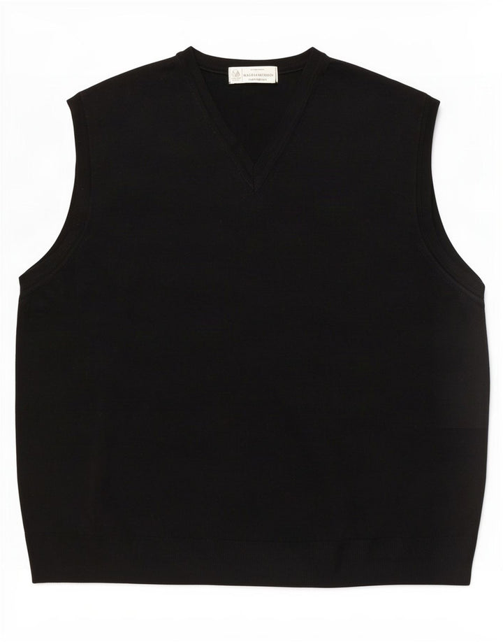 Marks & Spencer Herrevest Tank Top Stor Sort Ny Uld