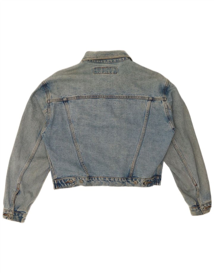 ONYX Womens Crop denimjakke UK 14 Medium Blue Bomuld