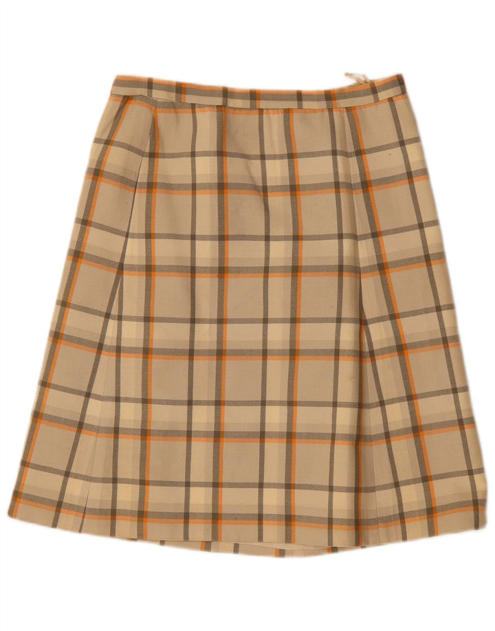 VINTAGE A-line nederdel til kvinder W30 Medium beige ternet