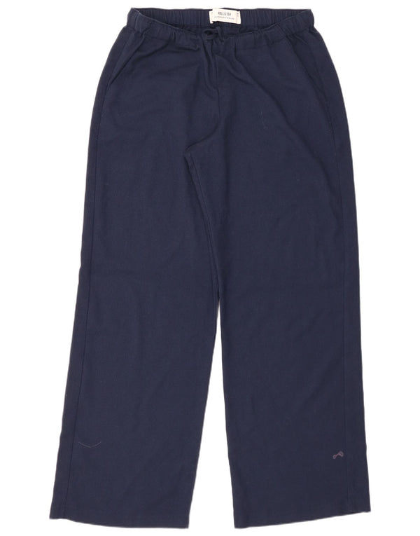 HOLLISTER kvinders brede ben Casual bukser Medium W30 L32 Marineblå