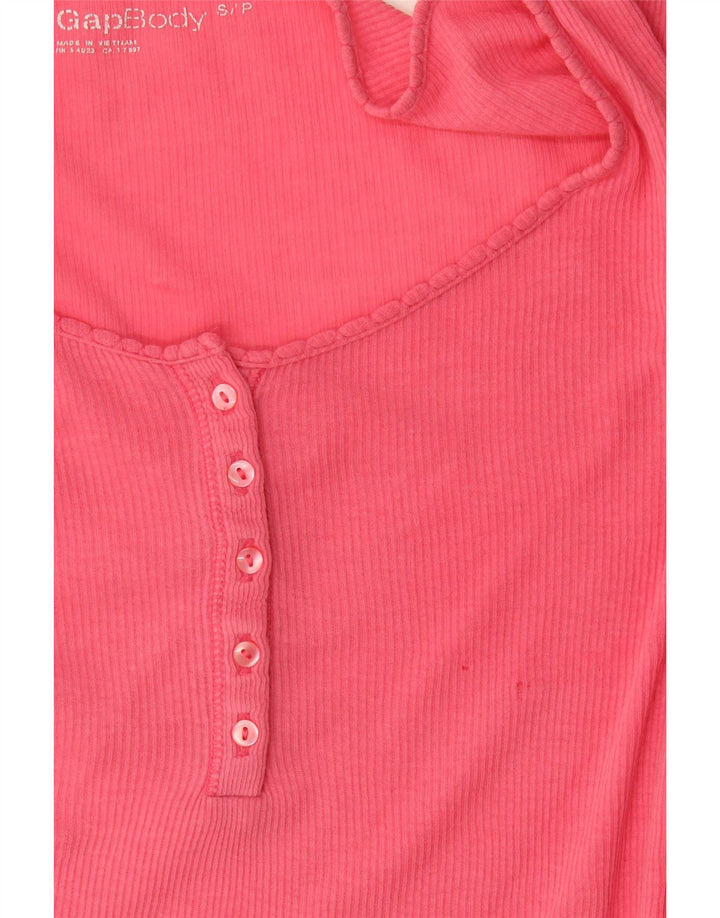 Gap Dame Oversized Top Langærmet UK 10 Small Pink Bomuld