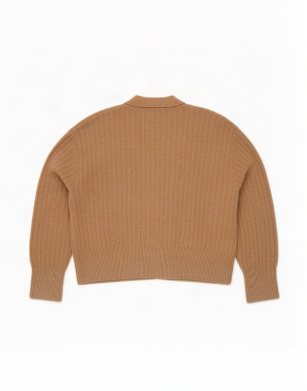 Zara Womens Crop Oversized Cardigan Sweater UK 10 Small Beige Acryl