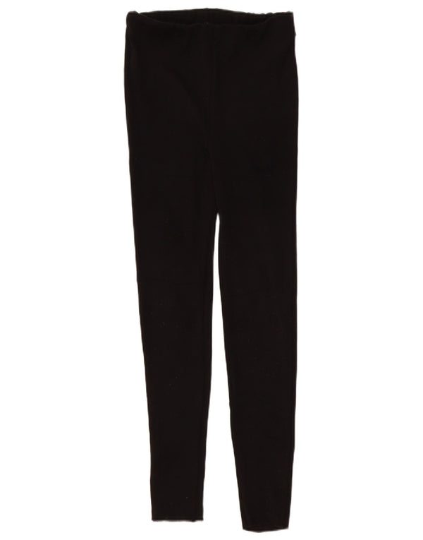 Zara Womens Leggings UK 12 Medium Black Polyester