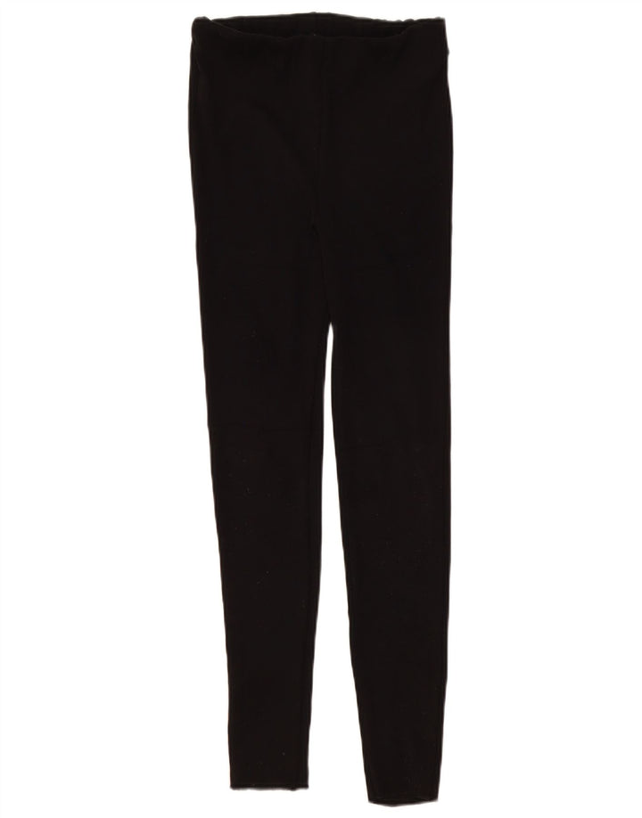 Zara Dame Leggings UK 12 Medium Sort Polyester
