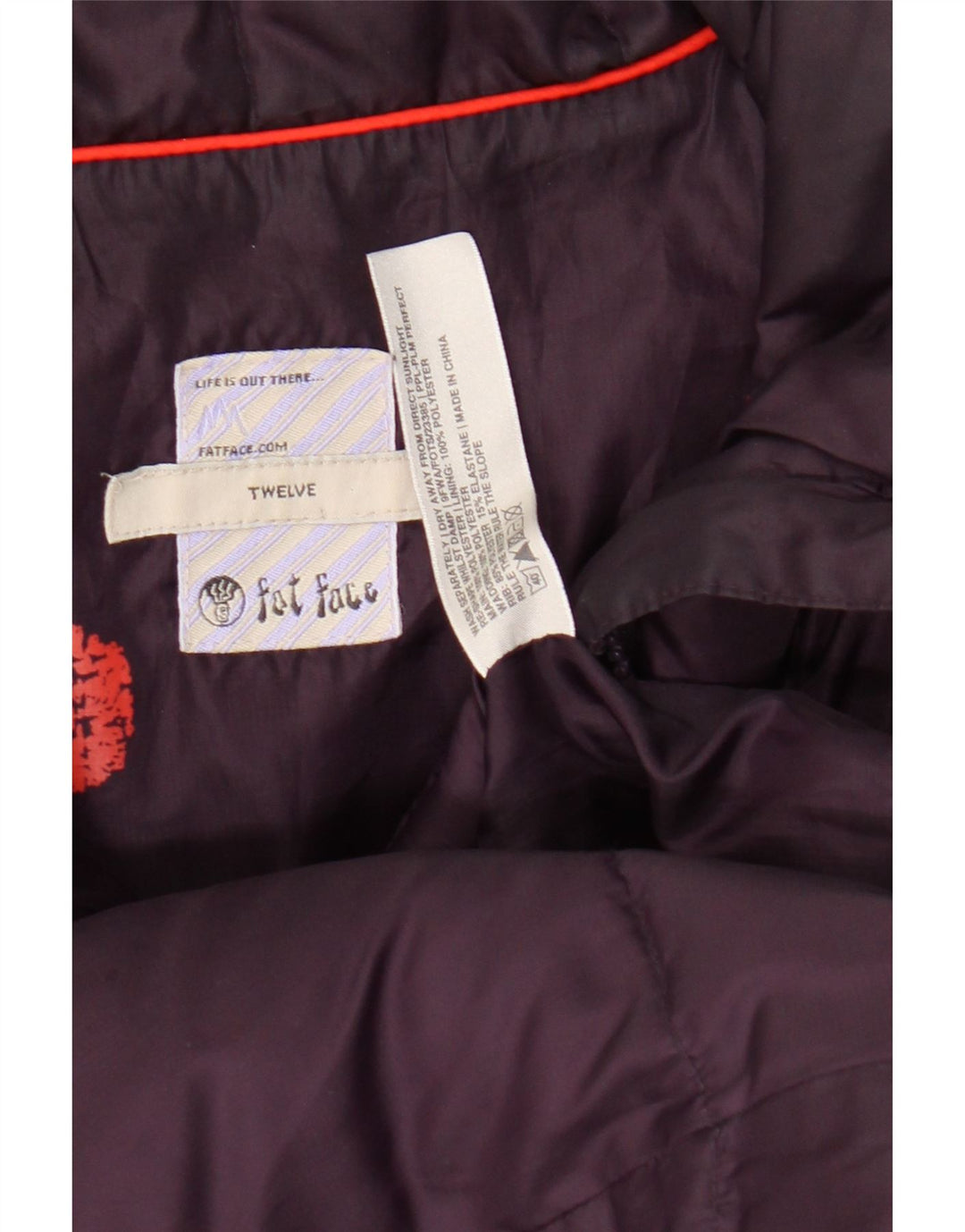 Fat Face Womens Crop Polstret jakke UK 12 Medium Purple Polyester