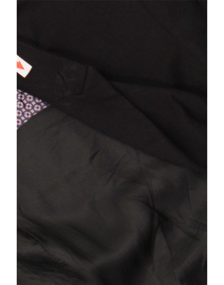 Zara Dame 1 Knap Blazer Jacket UK 10 Small Black Viscose