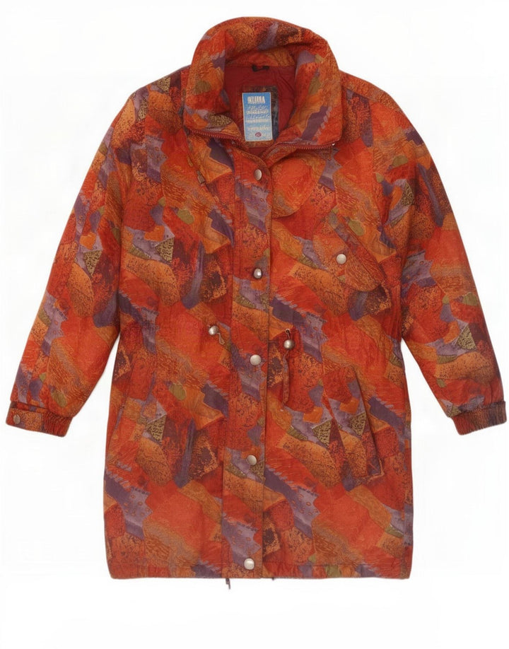 C&A Womens Abstrakt mønster Windbreaker Coat UK 14 Large Multicolor