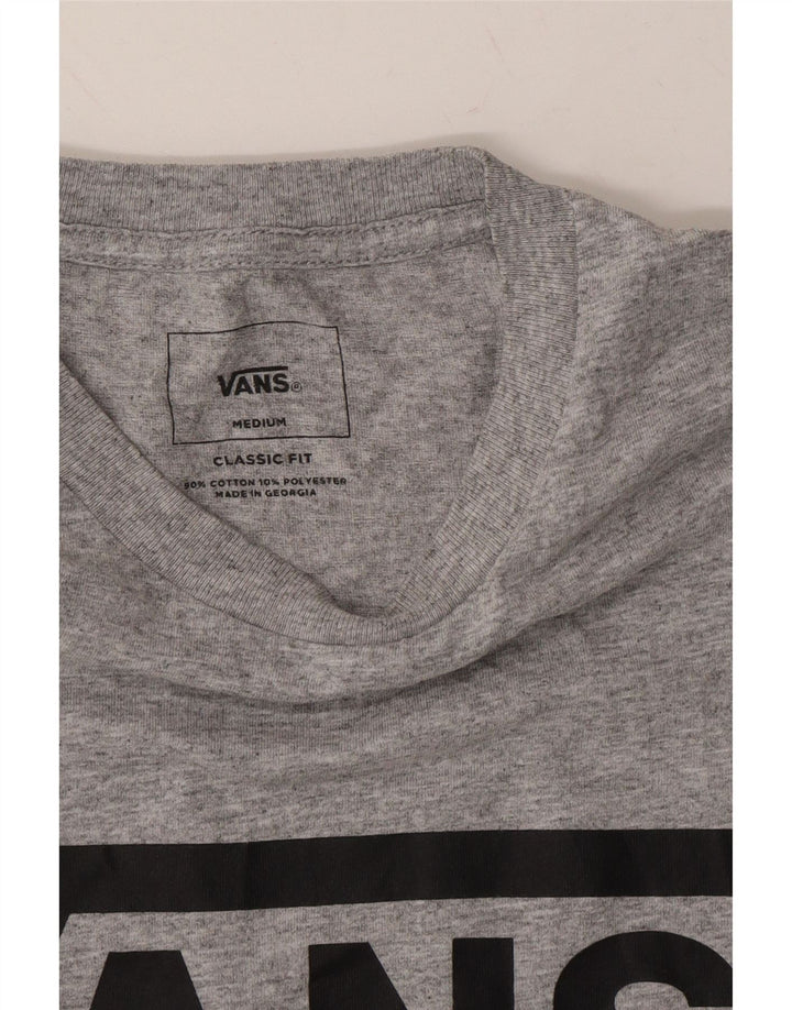 VANS Mens Classic Fit Graphic T-Shirt Top Medium Grey Cotton Vintage Vans and Second-Hand Vans from Messina Hembry 