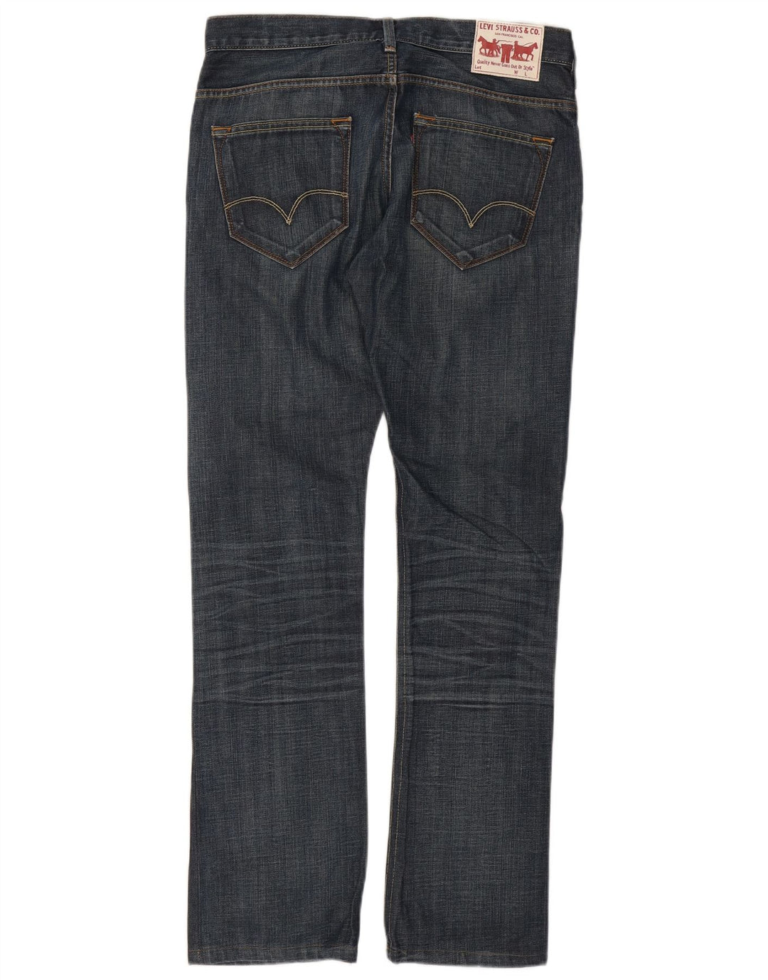 Levi's Straight Jeans til mænd W33 L34 Marineblå bomuld