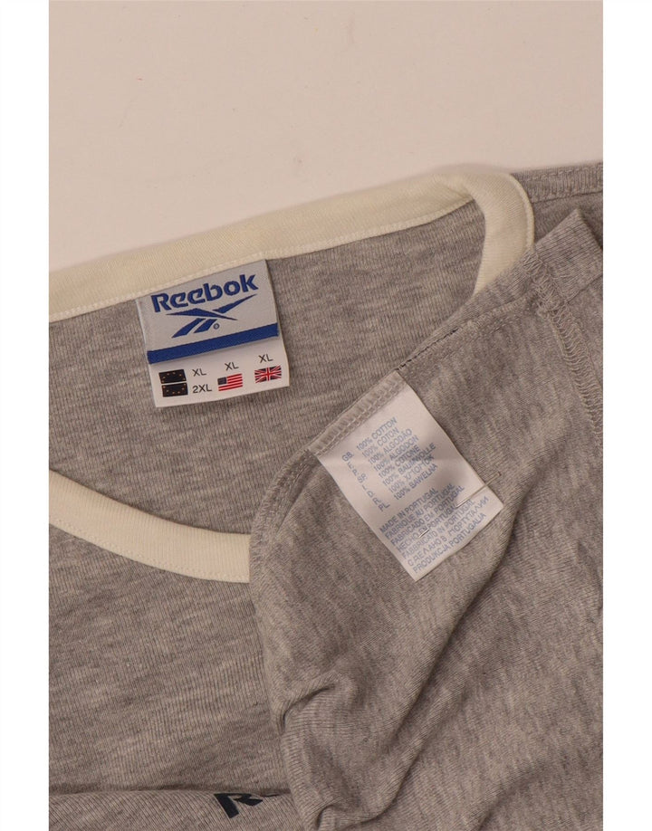 Reebok Herre T-Shirt Top XL Grå Bomuld