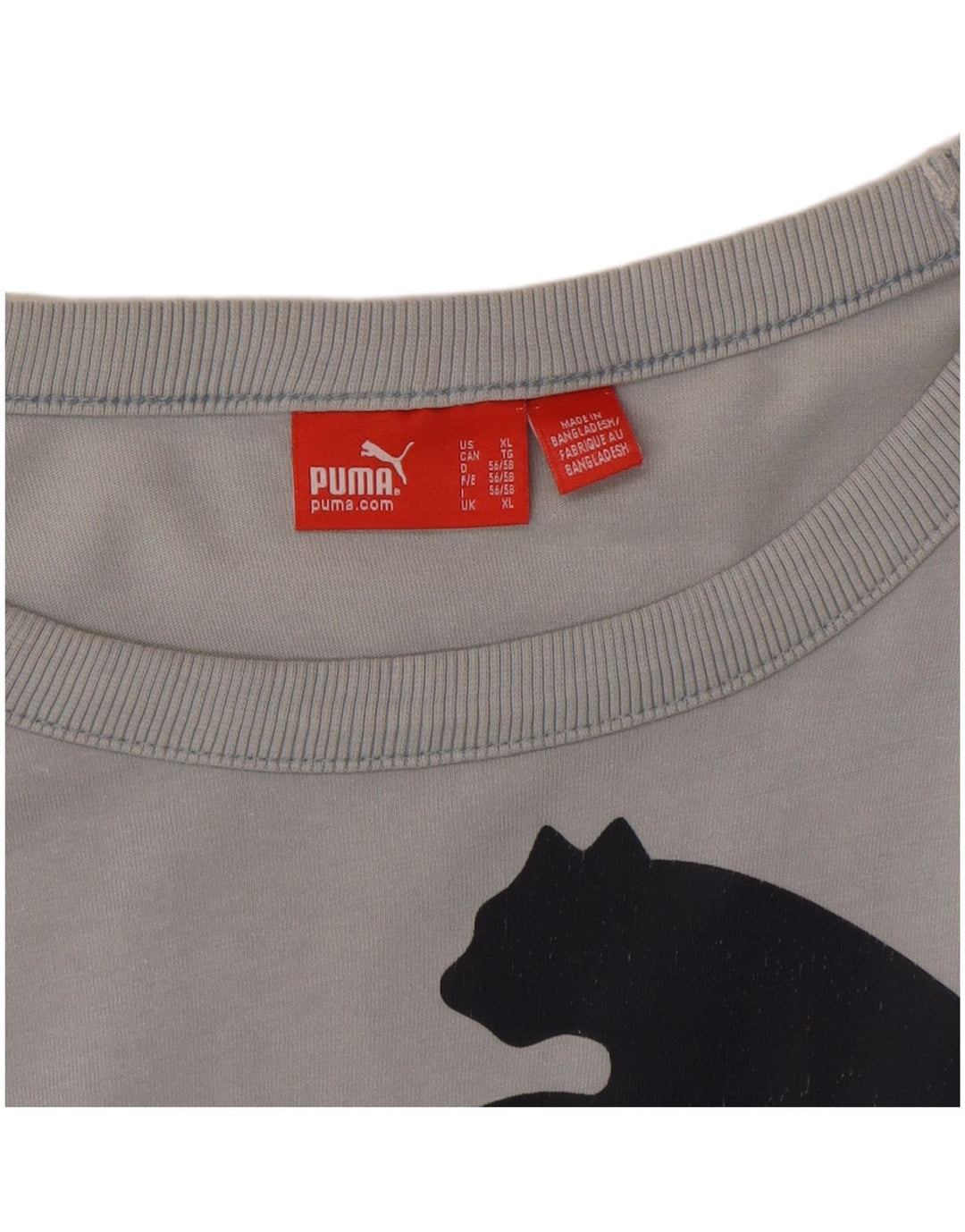 Puma Herre Grafisk T-Shirt Top XL Grå