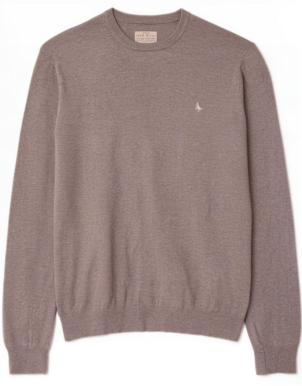 Jack Wills Herre Boat Neck Jumper Sweater Stor Grå Bomuld