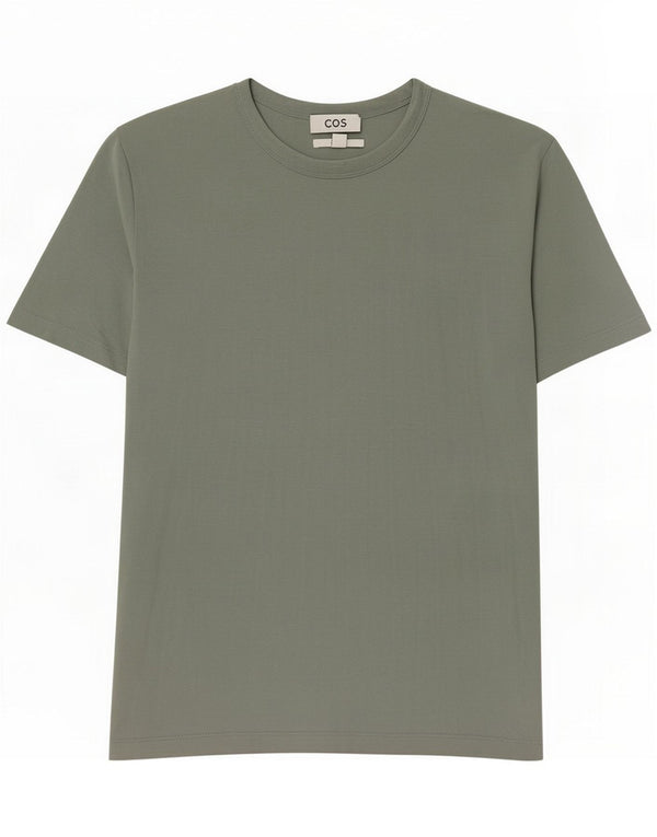 Cos Herre Regular Fit T-shirt Top Medium Green Cotton