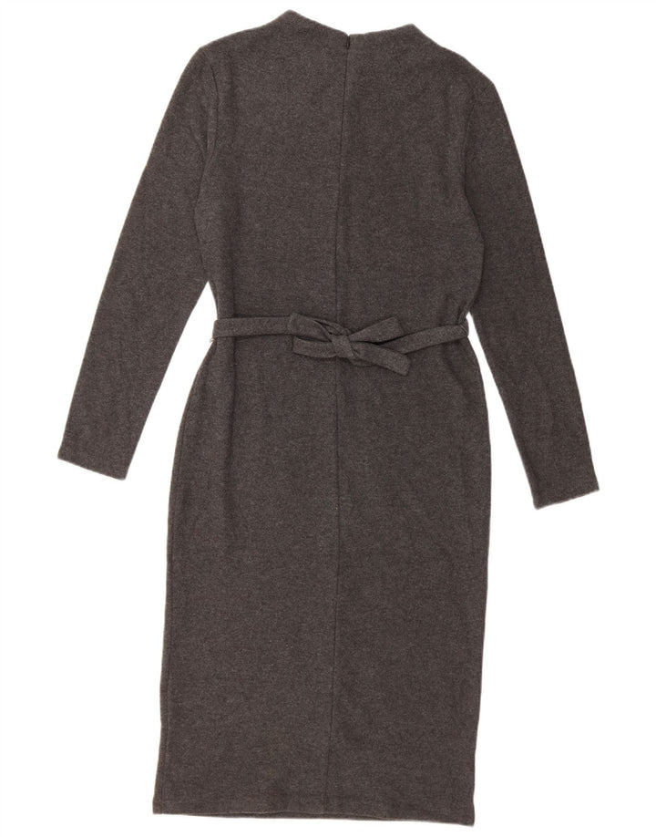 Marks & Spencer Dame Jumper Dress UK 10 Small Grey Bomuld