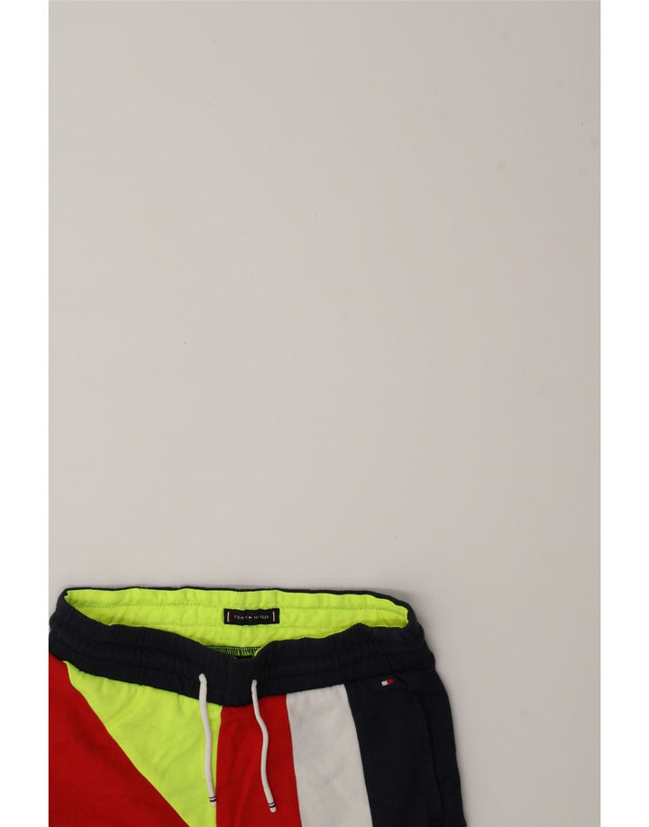 TOMMY HILFIGER Boys Sport Shorts 11-12 Years Multicoloured Colourblock Vintage Tommy Hilfiger and Second-Hand Tommy Hilfiger from Messina Hembry 