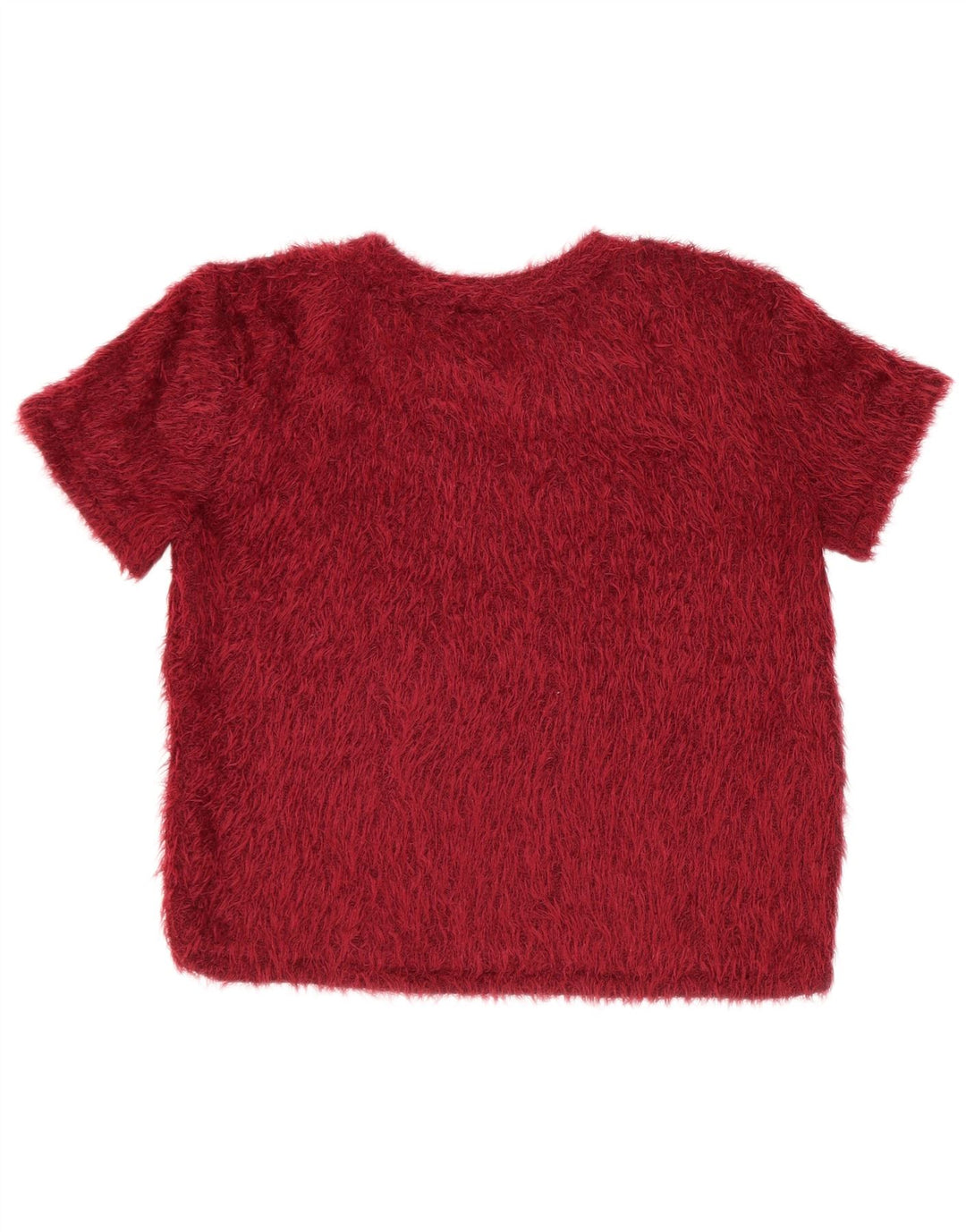 Zara Dame Trafaluc Crop T-Shirt Top UK 12 Medium Rød Polyester