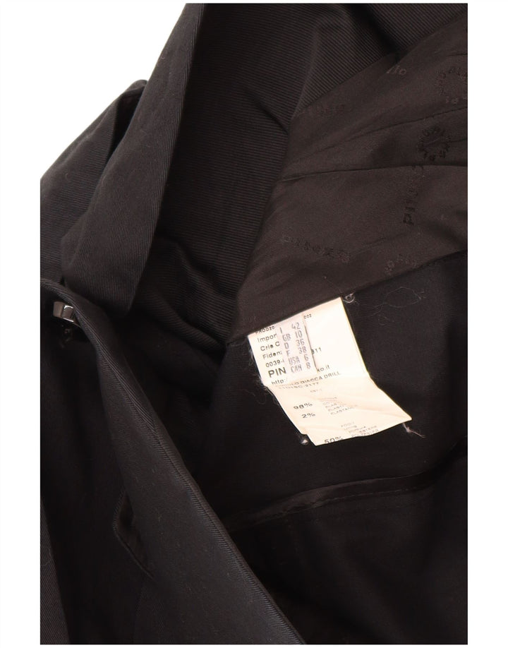PINKO Dame 1 Knap Blazer Jacket UK 10 Small Black Bomuld