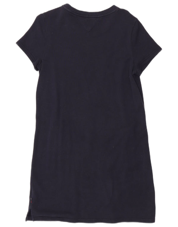 Tommy Hilfiger Dame Loose Fit Grafisk T-Shirt Kjole UK 10 Small Navy Blue