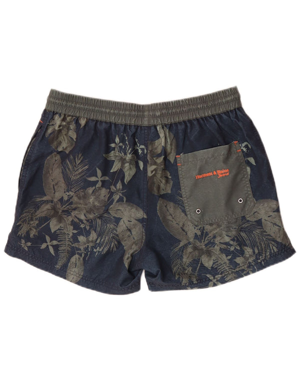 Harmont & Blaine Herre grafiske svømmeshorts Medium Navy Blue Floral