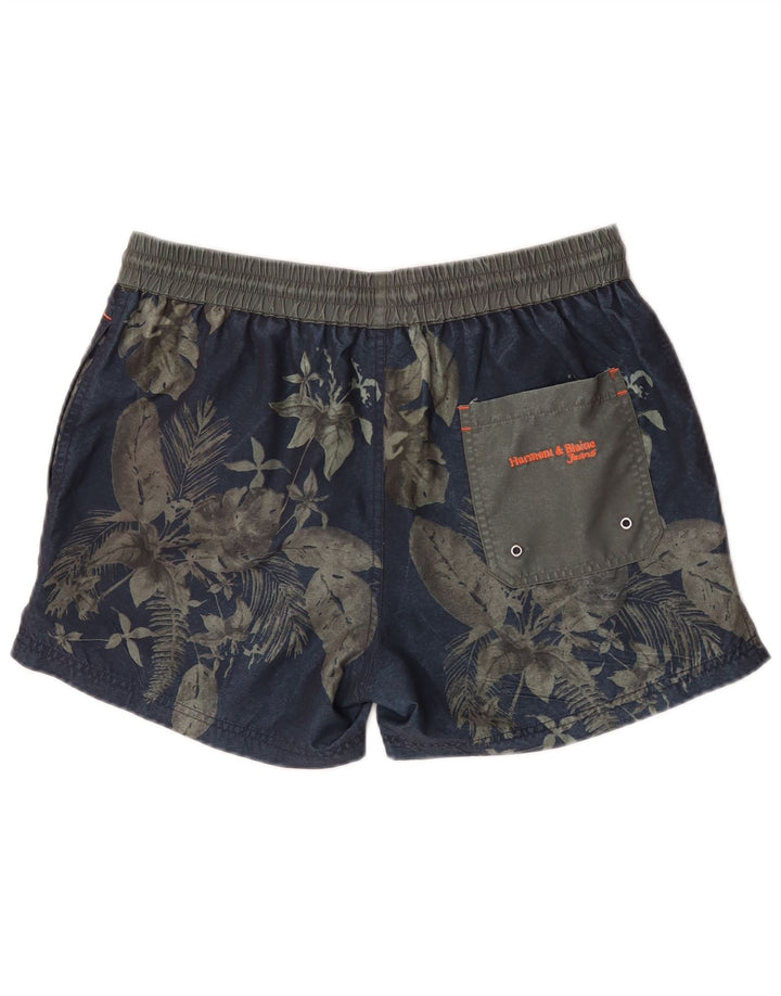 Harmont & Blaine Herre grafiske svømmeshorts Medium Navy Blue Floral