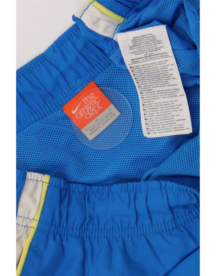 Nike badeshorts til mænd store blå farveblok polyester