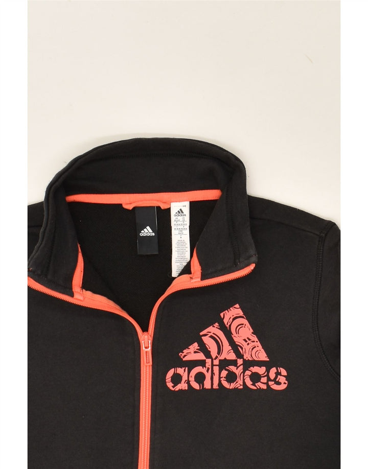 ADIDAS Womens Tracksuit Top Jacket UK 4/6 XS Black | Vintage Adidas | Thrift | Second-Hand Adidas | Used Clothing | Messina Hembry 