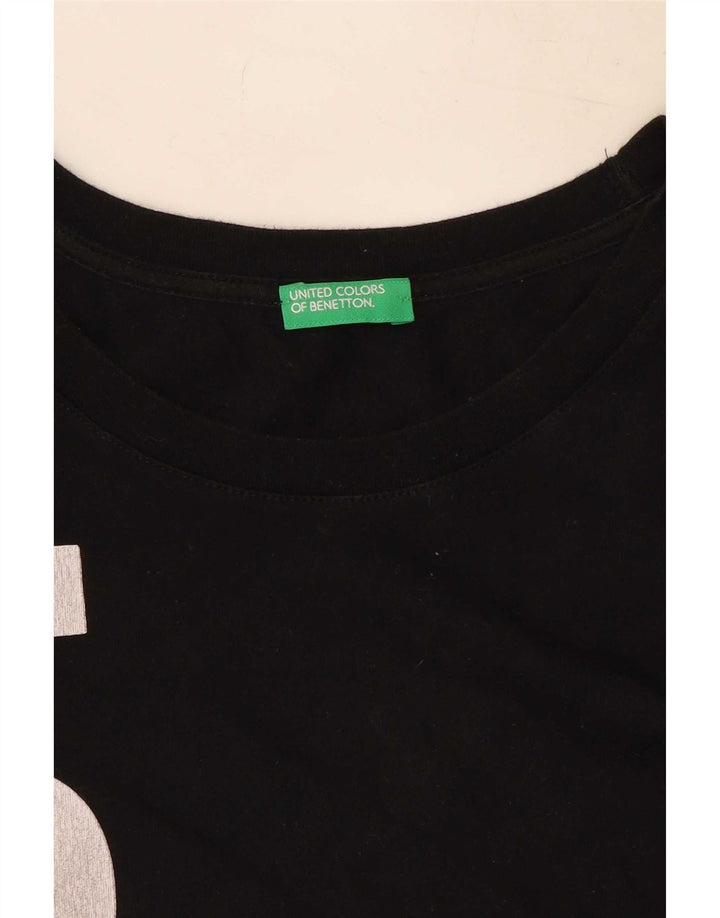 Benetton Herre grafisk T-shirt Top Stor Sort