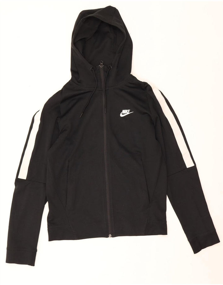 Nike hættetrøje med lynlås til mænd Small Black Colourblock Bomuld