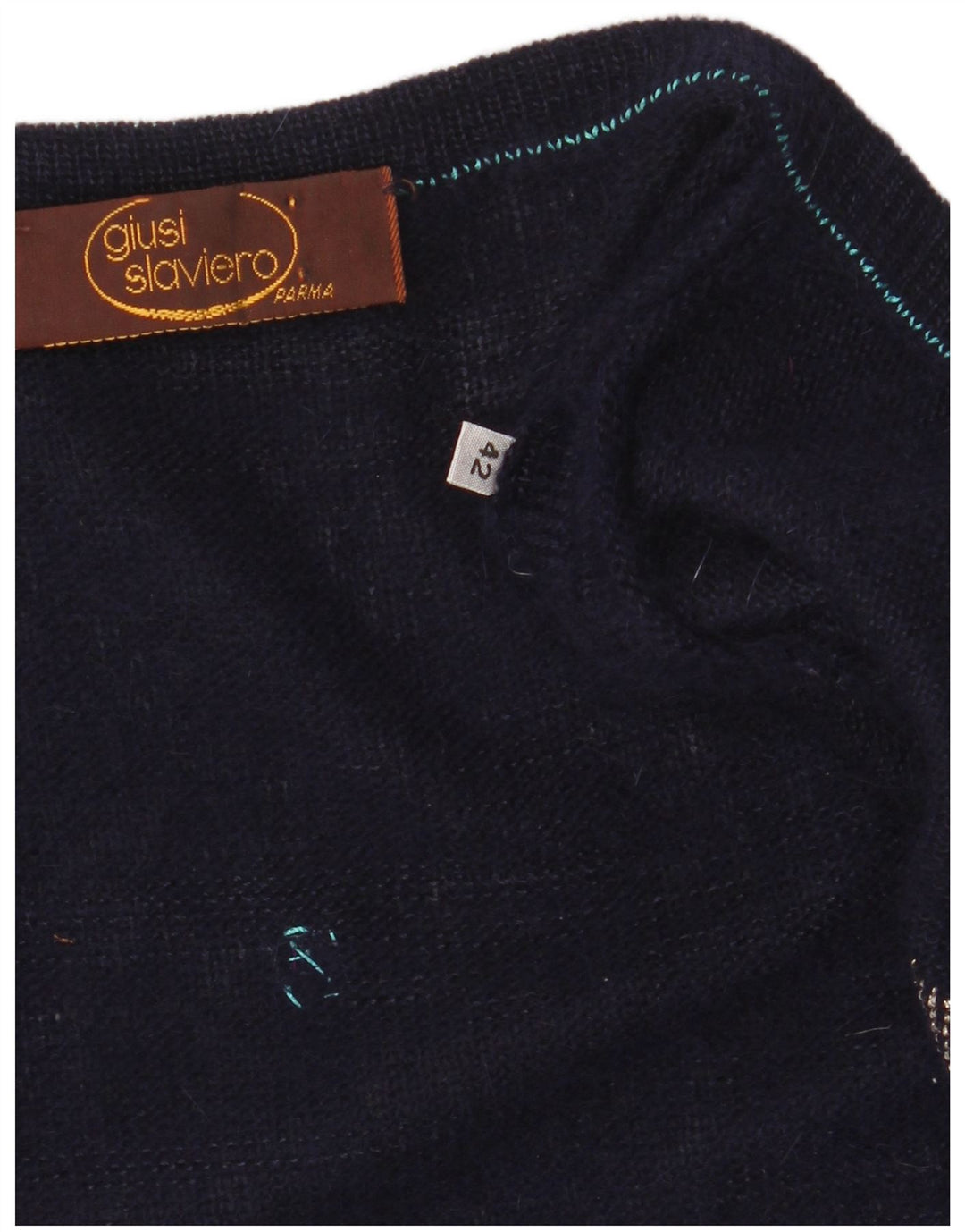 GIUSI SLAVIERO cardigan sweater til kvinder IT 42 Mellem marineblå plettet