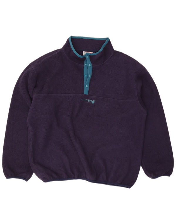 Murphy & Nye Herre Button Neck Fleece Jumper 2XL Navy Blue