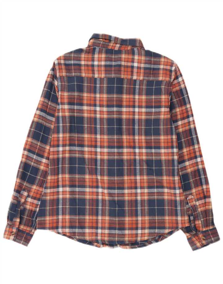 Mountain Warehouse Dame Flannel Shirt UK 12 Medium Navy Blue Ternet Bomuld
