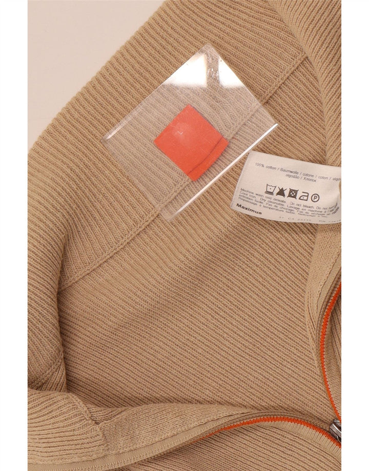 HUGO BOSS Herre cardigantrøje Stor Beige Bomuld