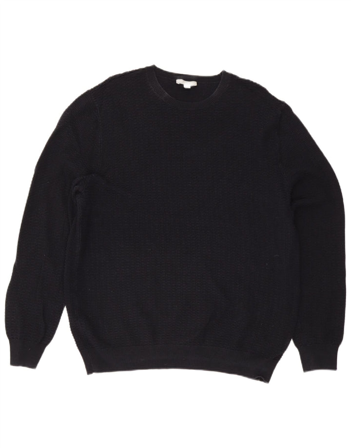 Cos Herre sweater med rund hals XL marineblå bomuld