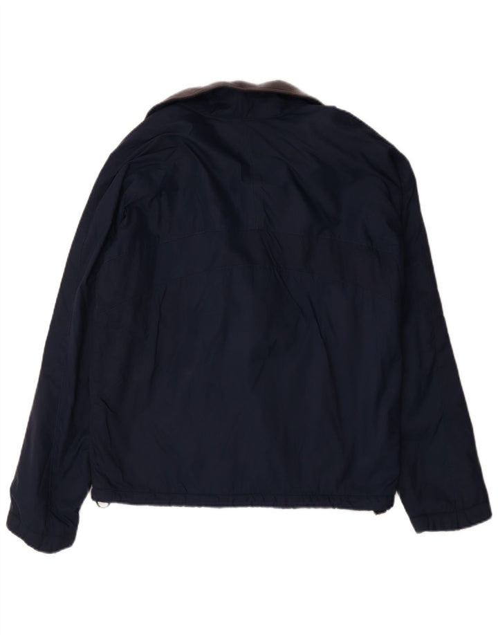 Reebok Herre Windbreaker Jacket UK 36 Small Navy Blue Polyamide