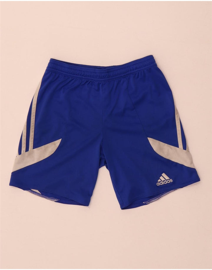 Adidas Boys Climalite Sportshorts 9-10 år Medium Blue Colourblock