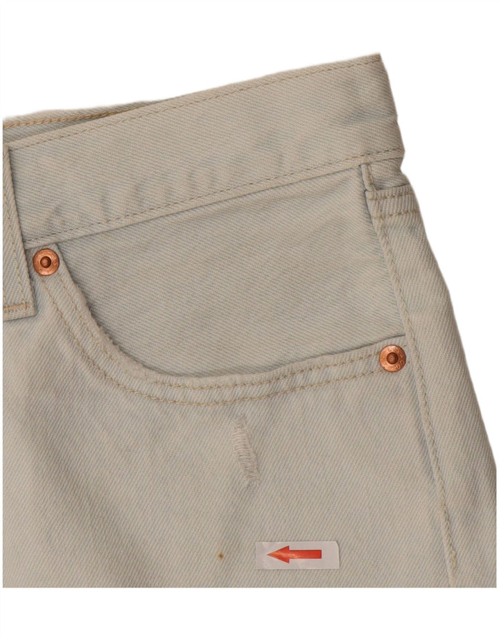 Levi's Womens 501 Distressed Denim Shorts W26 Små blå bomuld