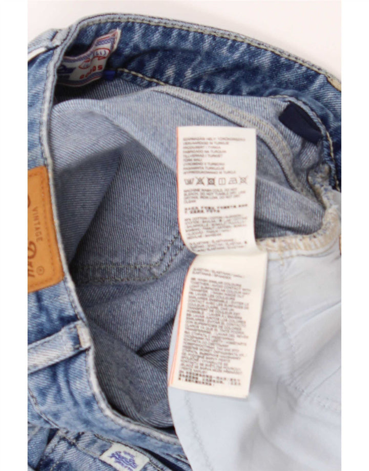Superdry denimshorts til kvinder W28 mellemblå bomuld