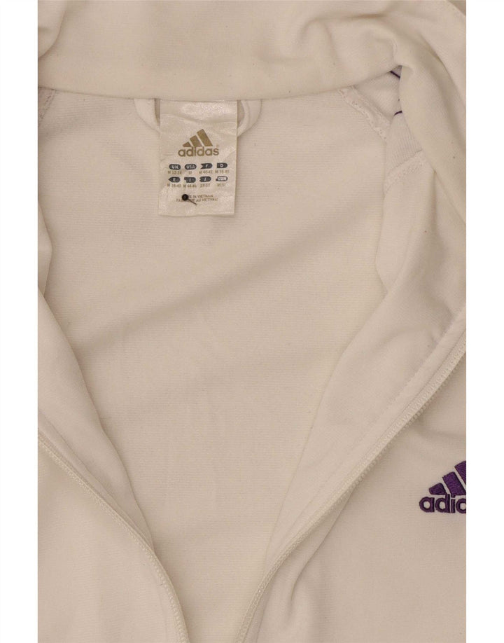 Adidas træningsdragt topjakke til kvinder UK 12/14 Medium White Polyester