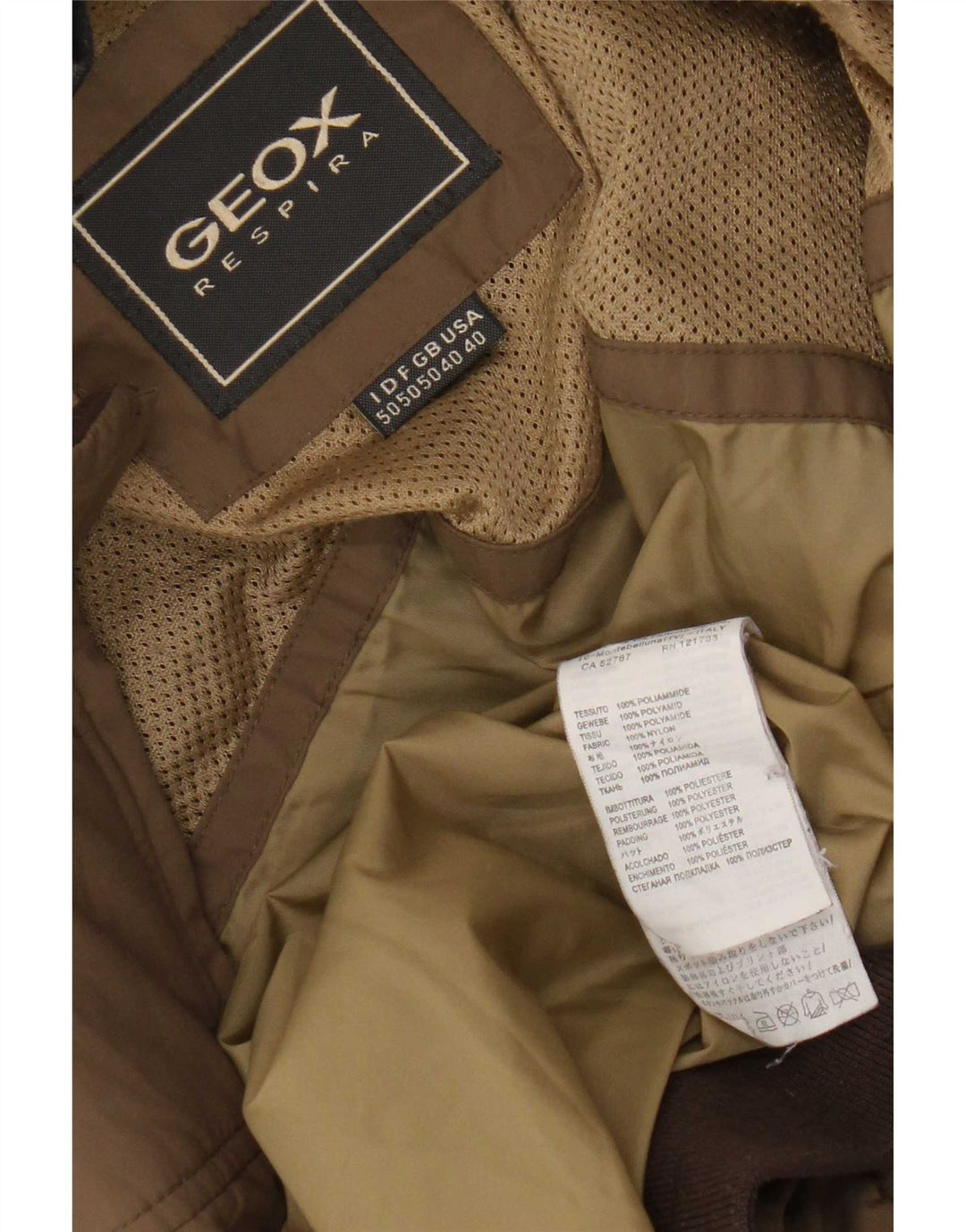 Geox Herre Respira Bomber Jacket IT 50 Stor Brun Polyamid