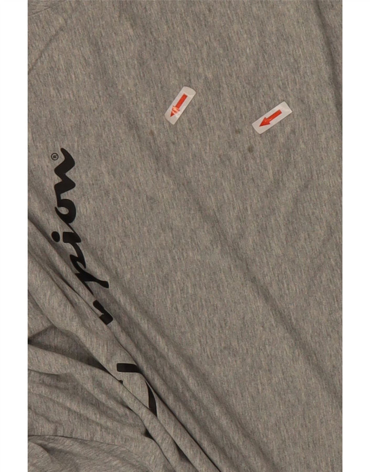 Champion Herre Grafisk T-Shirt Top 2XL Grå Bomuld