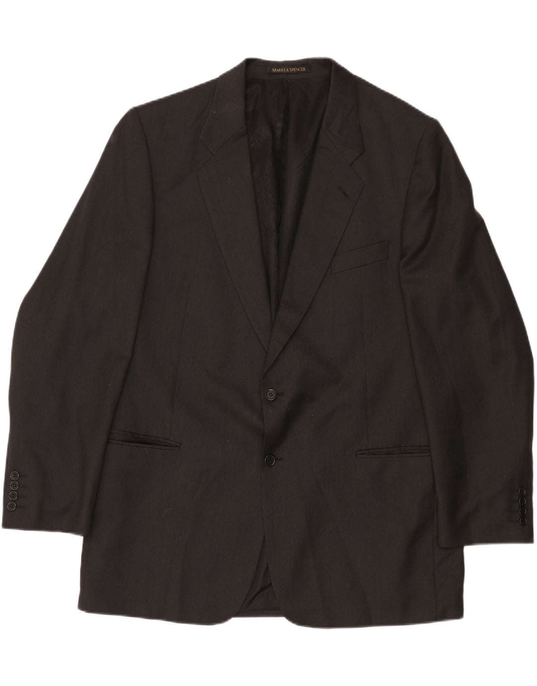 Marks & Spencer Herre lang 2-knaps blazerjakke UK 46 XL Grå Ny uld