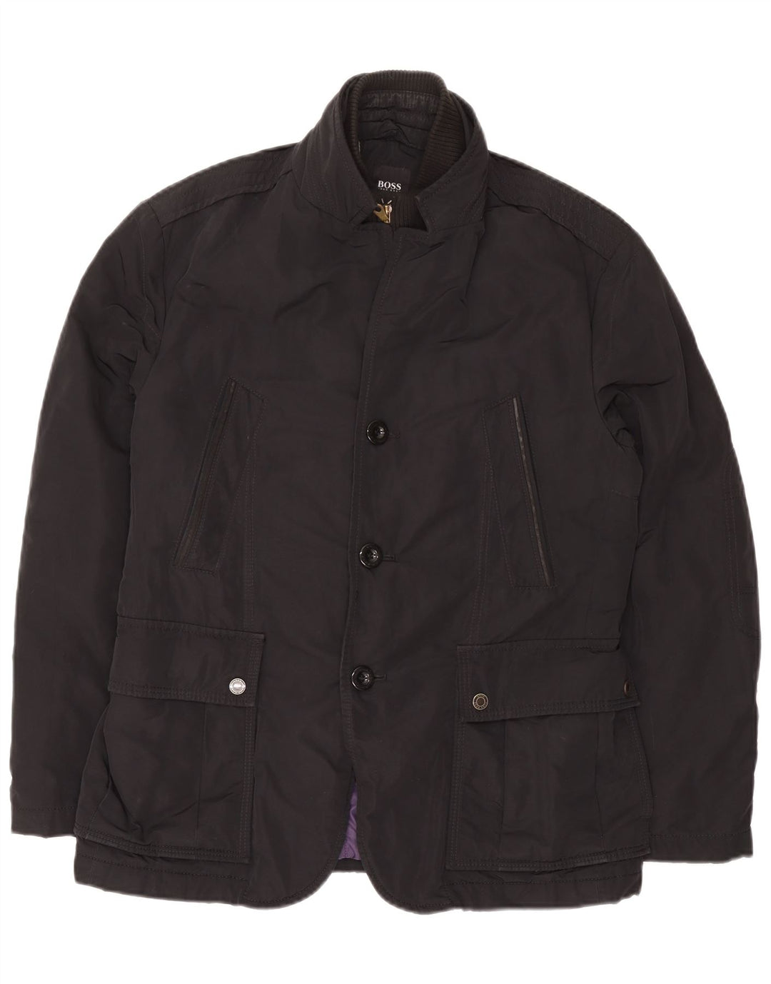 Hugo Boss Herre Utility Jacket EU 50 Large Black Polyester