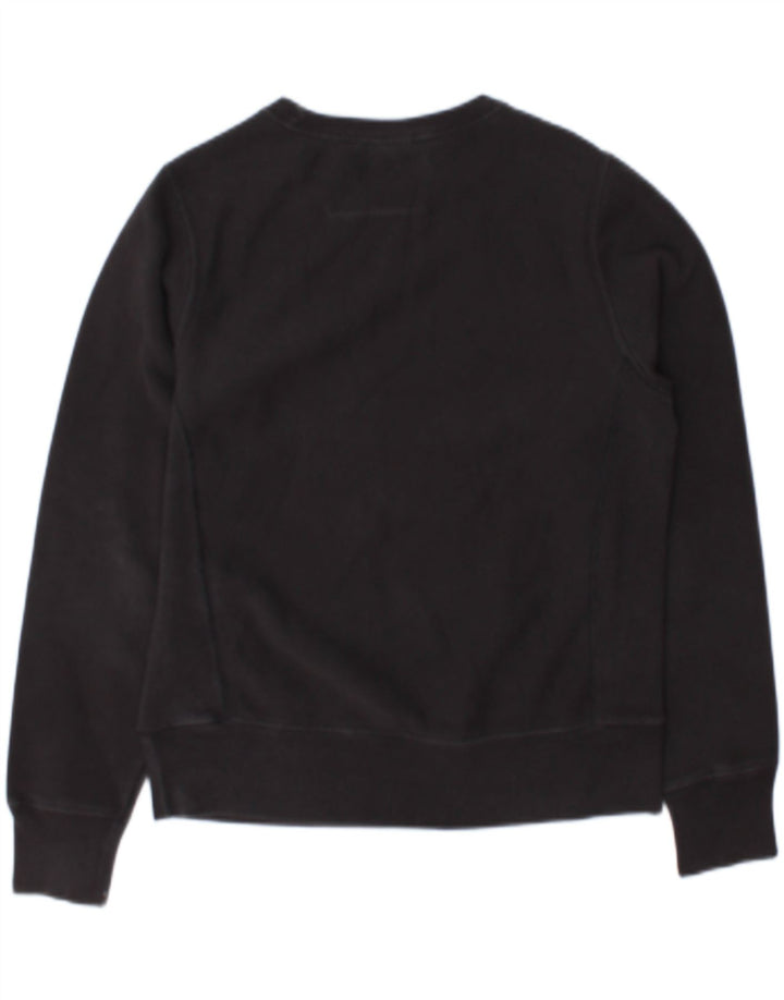 Champion Womens Grafisk Oversized Sweatshirt Jumper UK 10 Small Black