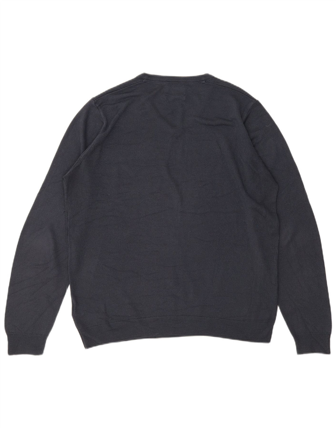 MARKS & SPENCER Herre V-hals sweater Stor marineblå akryl
