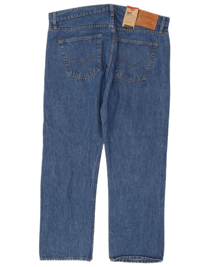 Levi's Herre 501 Straight Jeans W38 L30 Blå Bomuld