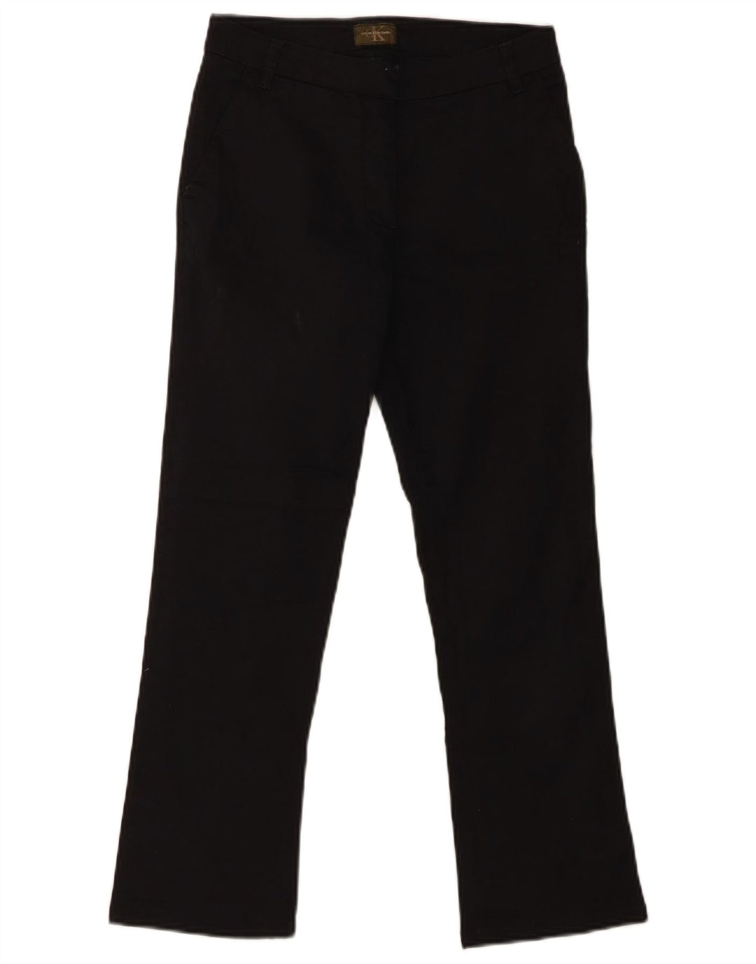 CALVIN KLEIN Womens Khakis Straight Cropped Trousers W26 L25 Black